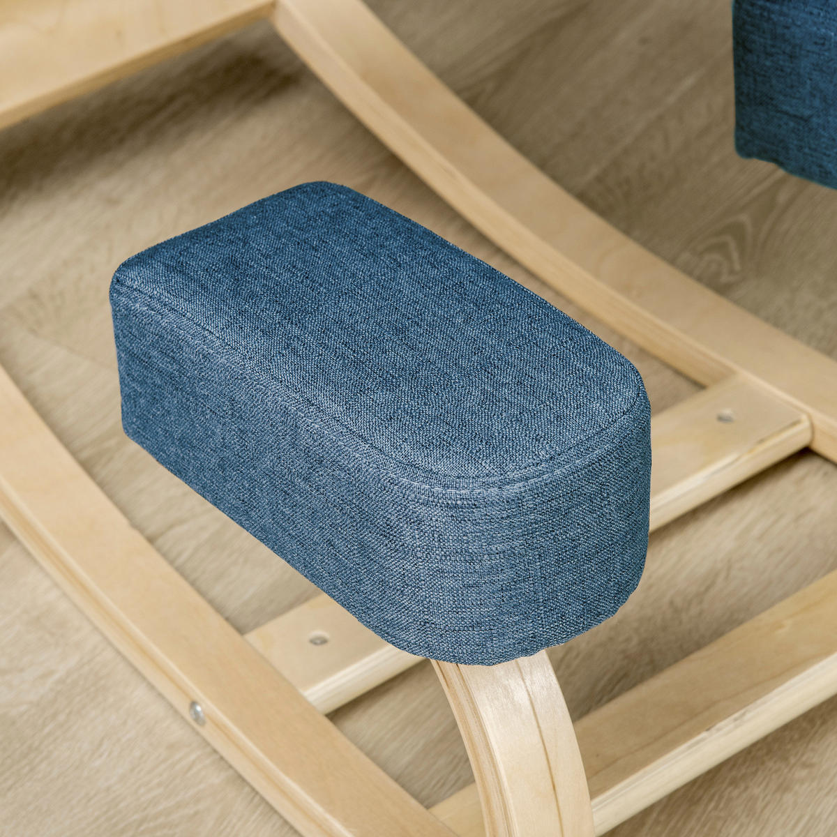 KNIESTUHL DE-05234 Ergonomisch, Polsterhocker für gesunde Haltung Blau - Blau, Holz (51/58/69cm) - ComfortXL