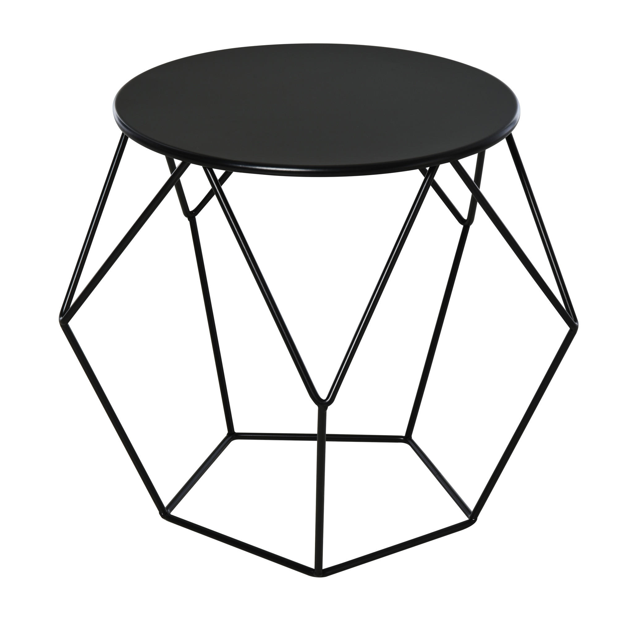 METALL-COUCHTISCH, Schwarz - Schwarz, Metall (51/51/44cm) - HOMCOM