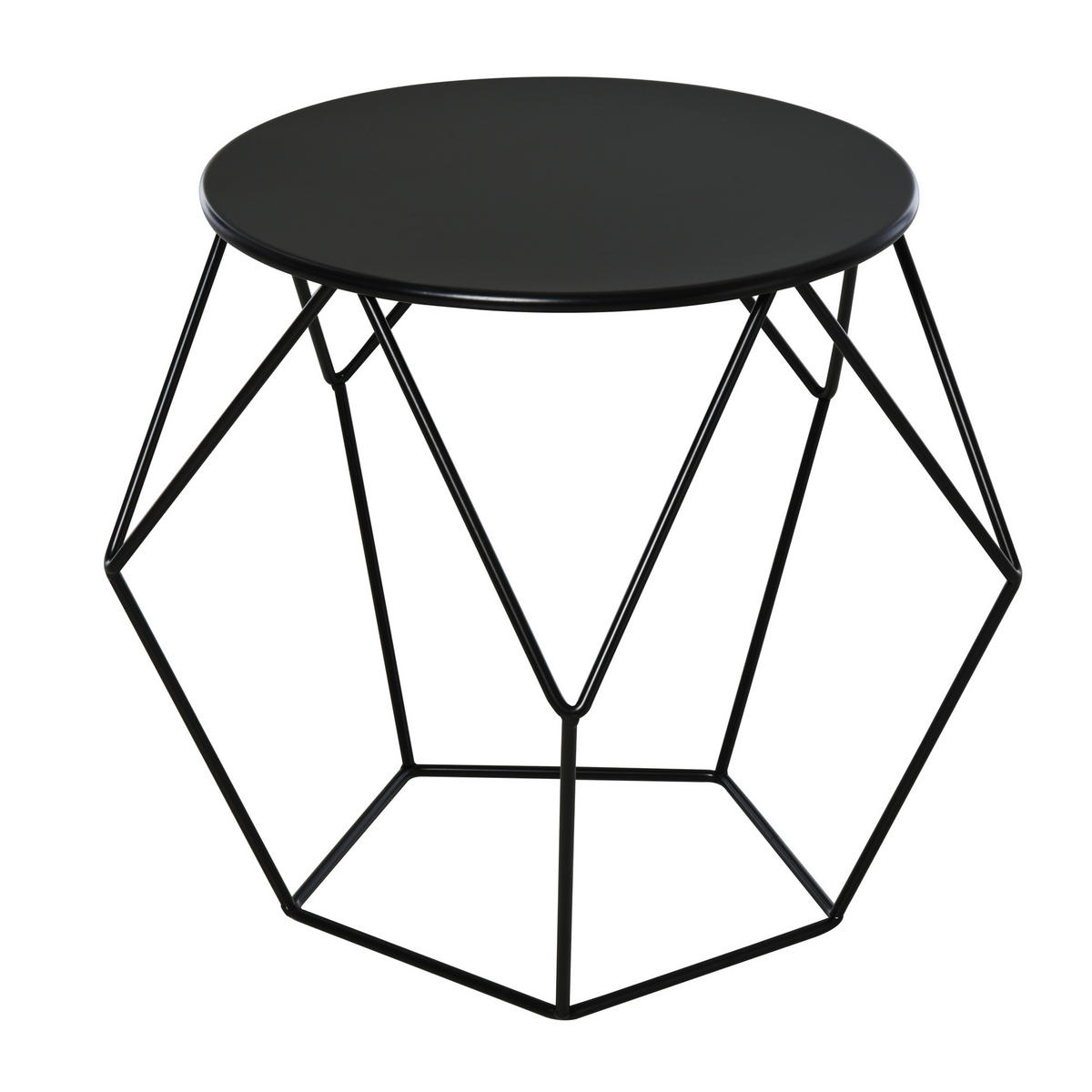 METALL-COUCHTISCH, Schwarz - Schwarz, Metall (51/51/44cm) - HOMCOM