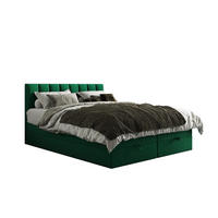 BOXBETT mit Bettkästen und Matratze - Bett Gusto mit Topper aus Memory Visco - Grün - 160 x 200 cm - Grün, Holzwerkstoff/Kunststoff (160/200cm) - Trada