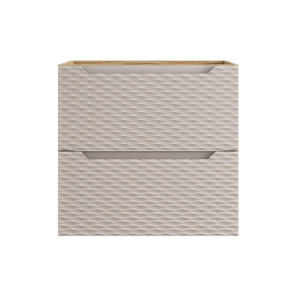 WASCHTISCHKOMBI 60cm 3 Teile - Ocean Beige O BM441 in Beige / Geölter Eiche - Beige, Holz/Keramik (60/57/46cm)