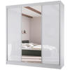 SCHWEBETÜRENSCHRANK Velis II 200/61/215 weiß - Weiß, Holzwerkstoff (200/215/61cm) - Beautysofa