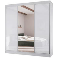 SCHWEBETÜRENSCHRANK Velis II 200/61/215 weiß - Weiß, Holzwerkstoff (200/215/61cm) - Beautysofa
