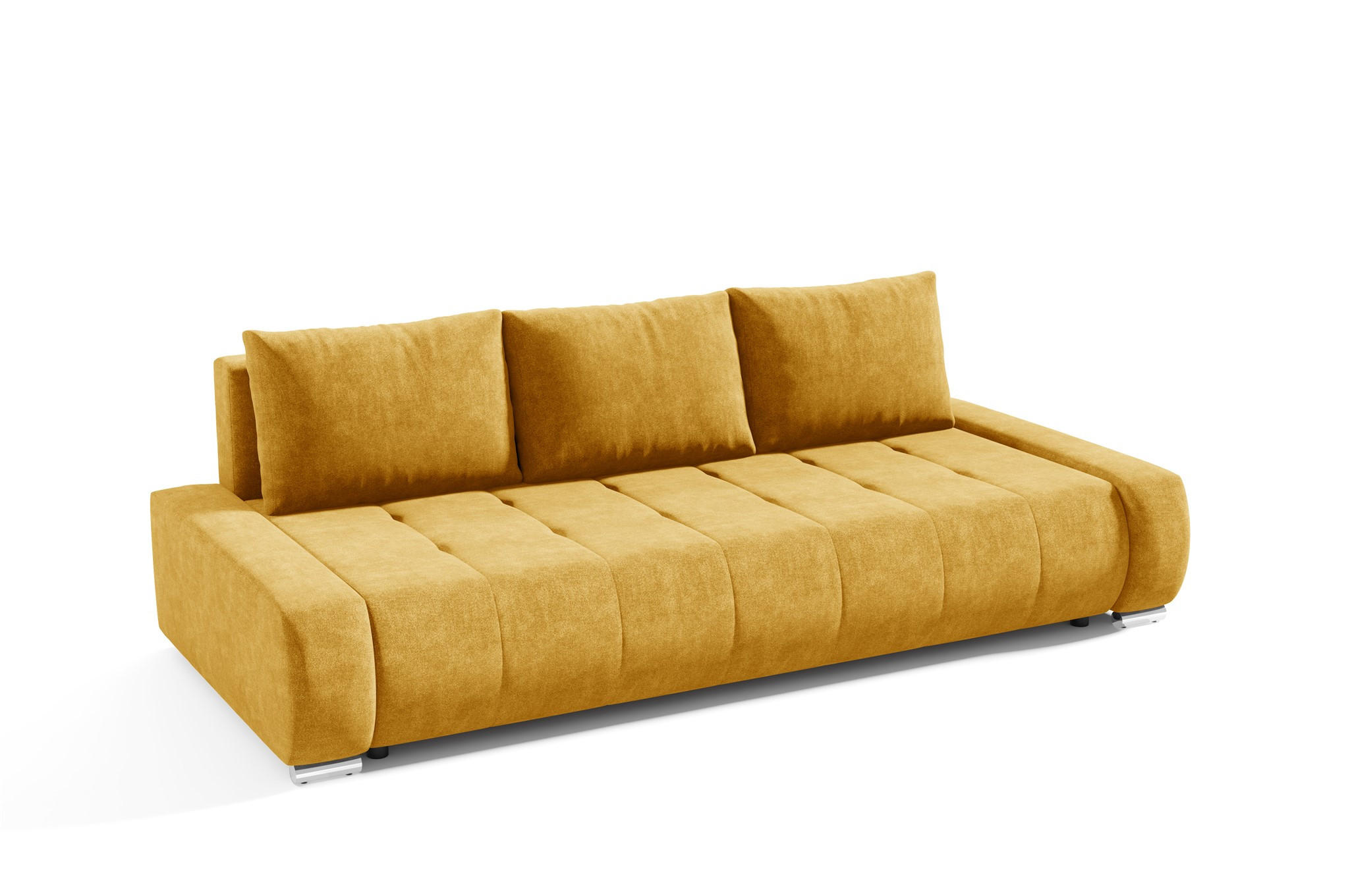SCHLAFSOFA Vogar In Aston - Gelb, Holzwerkstoff/Textil (240/85/110cm) - Fun Möbel
