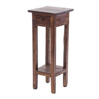 TELEFONTISCH NAPOLEON Recyclingholz massiv braun - Braun, Holz (34/45/64cm) - DESIGN DELIGHTS