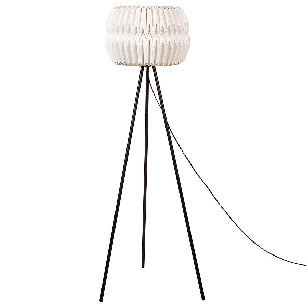 STEHLAMPE Hunter 35/35/138 cm - Weiß, Papier (35/35/138cm) - Beliani