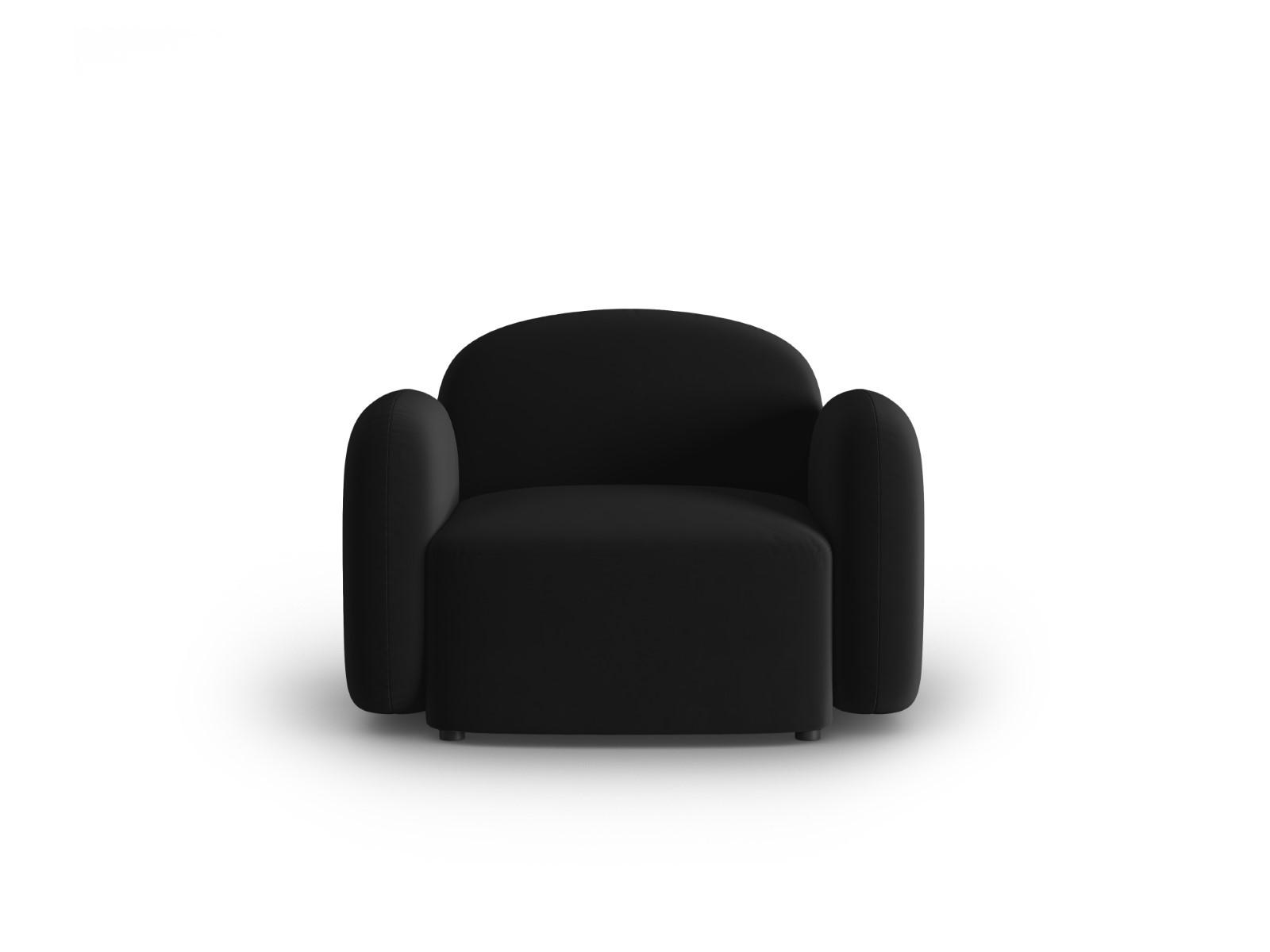 SESSEL Blair aus Samt schwarz - Schwarz, Textil (87/80/119cm) - Micadoni