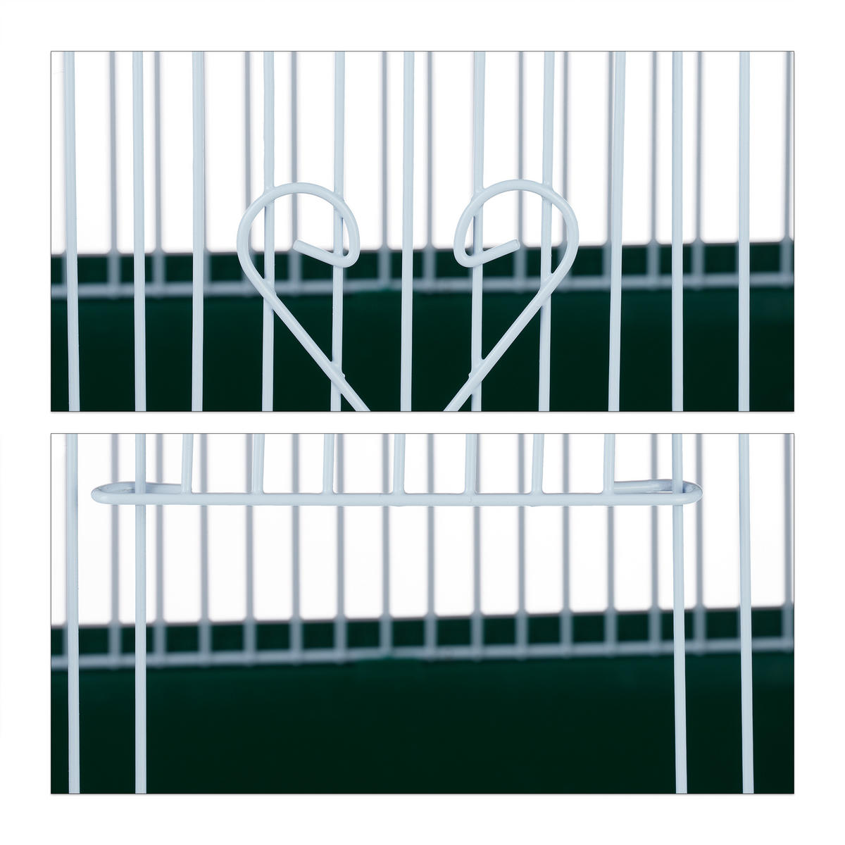 VOGELKÄFIG - Weiß, Kunststoff/Metall (34.5/49.5/28cm) - Relaxdays