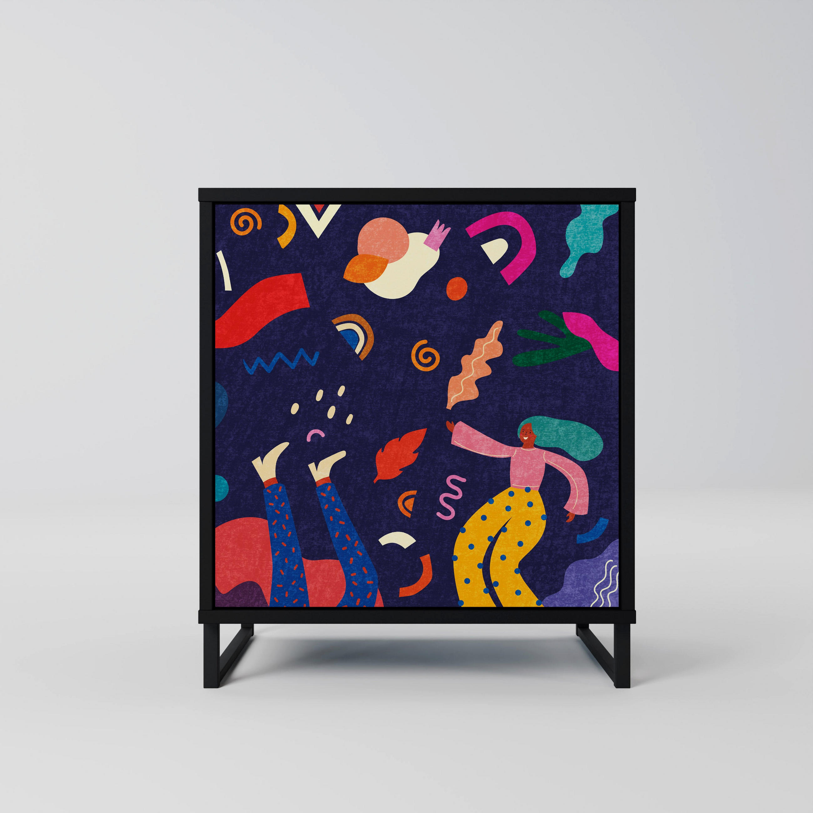 SpaceRebels Sideboard Schwarz 57.5x67.5x42 cm
