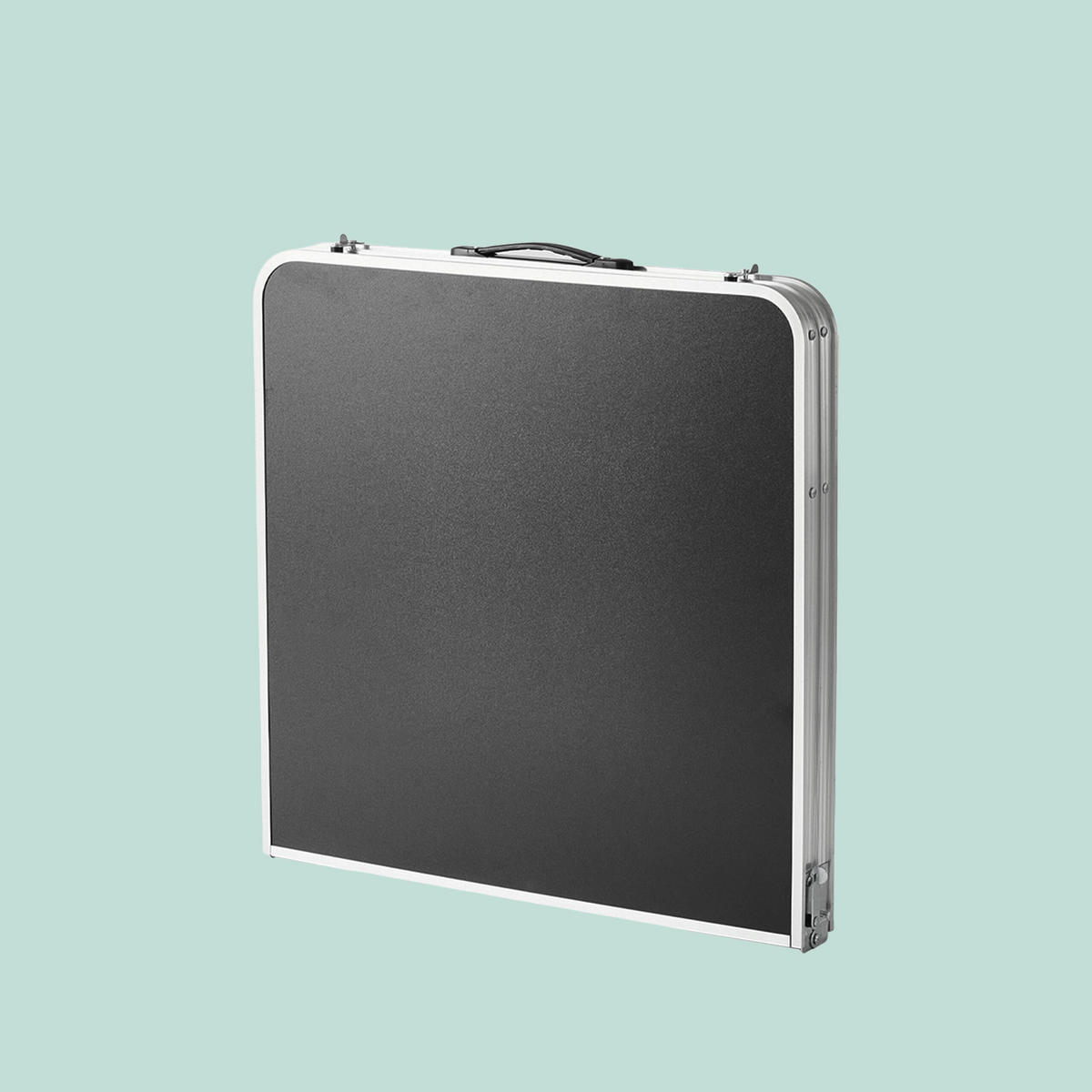 CAMPINGTISCH-SET - Schwarz, Holzwerkstoff/Textil (60/120/71cm) - Relaxdays