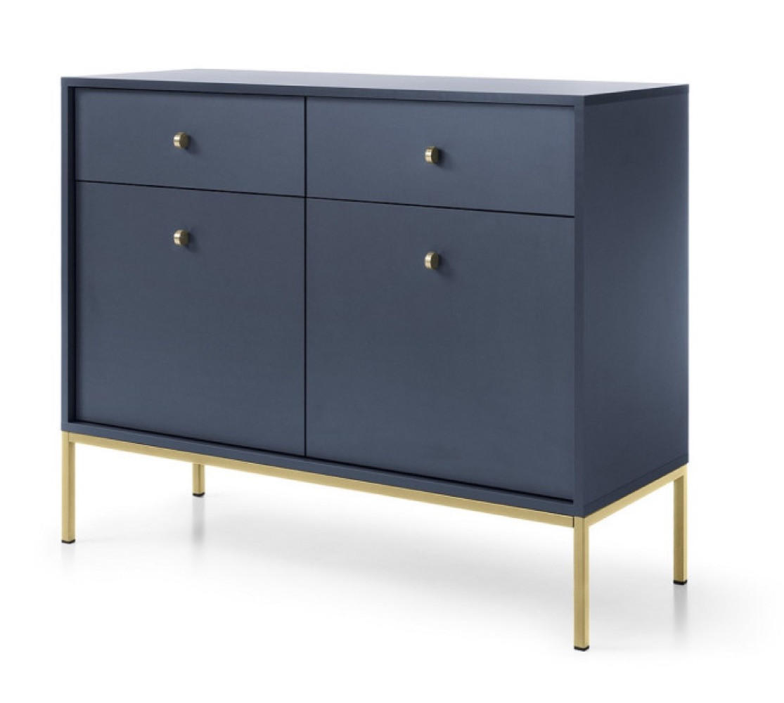 SIDEBOARD Blau MKSZ104 Mit Goldfarbenem Gestell - Blau, Holzwerkstoff (103.5/83.2/39cm) - Sepro Meble