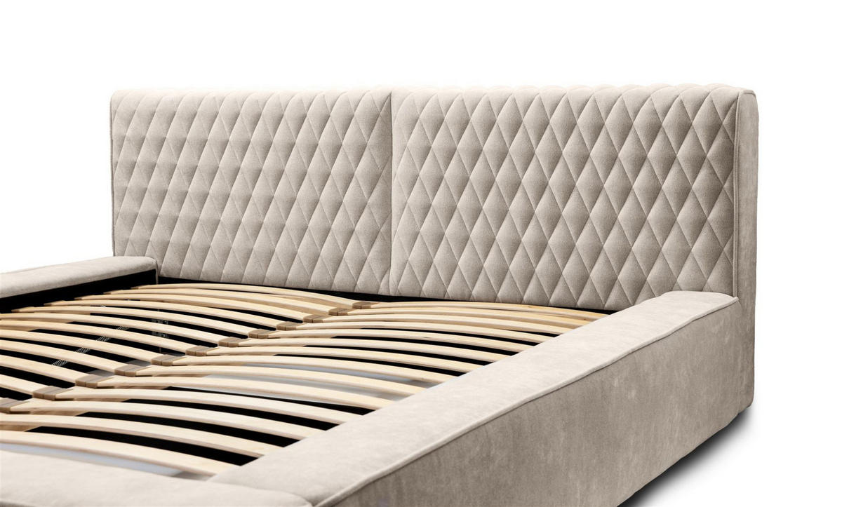 POLSTERBETT Norfolk In Ditra - Beige, Holzwerkstoff/Textil (160/200cm) - Fun Möbel