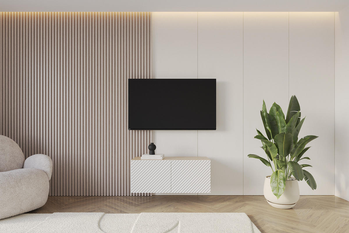 LOWBOARD ZENO-W 100x40x41 cm - Weiß - Weiß, Holzwerkstoff (100/40/41cm) - ALTDECOR