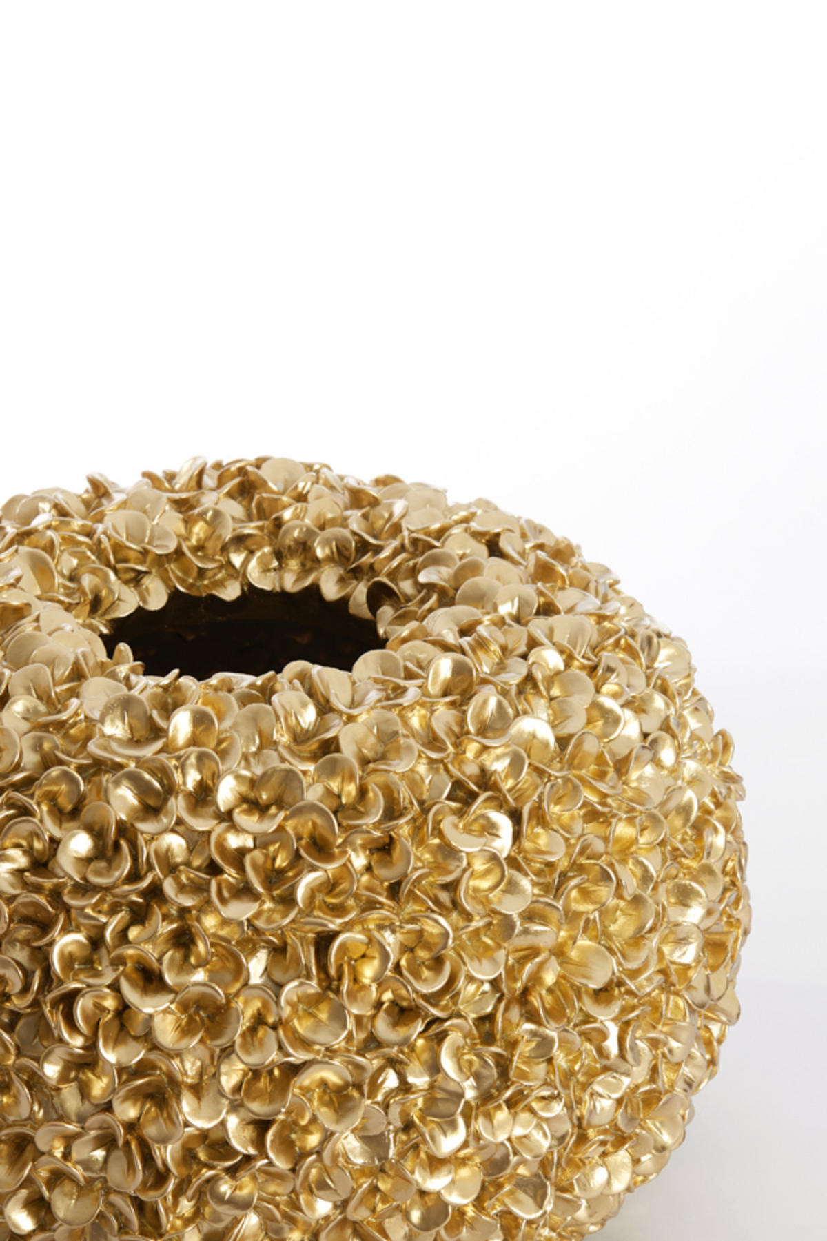 VASE Phylia Gold Ø47,5/30 cm - Goldfarben, Kunststoff (30cm) - Light & Living