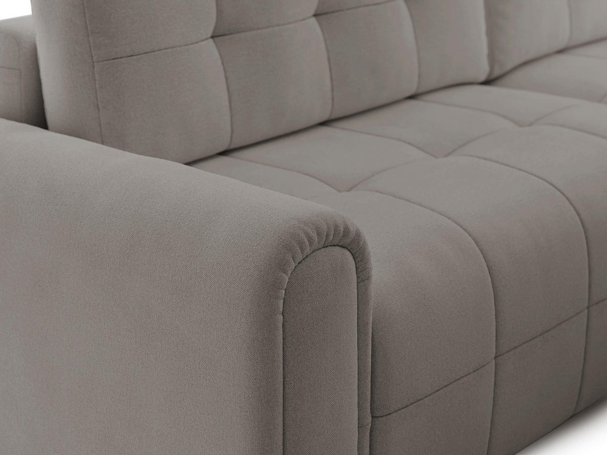 ECKSOFA Simolla Greige rechts - Taupe/Schwarz, Kunststoff/Textil (180/268cm) - Selsey