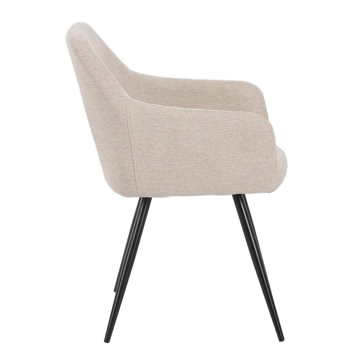 ARMLEHNENSTUHL - 2er-Set - Grau, Textil/Metall (56/82/63cm) - home24