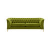 2,5-SITZER-SOFA Chesterfield Modern-Velluto 9 - Olivgrün, Holz/Textil (209/74/80cm)
