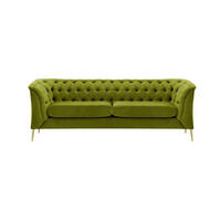 2,5-SITZER-SOFA Chesterfield Modern-Velluto 9 - Olivgrün, Holz/Textil (209/74/80cm)