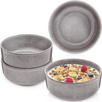 SCHALEN SET KAIRO MONDGRAU - 4 teilig aus Steingut - Dunkelgrau, Keramik (26.5cm) - Sänger