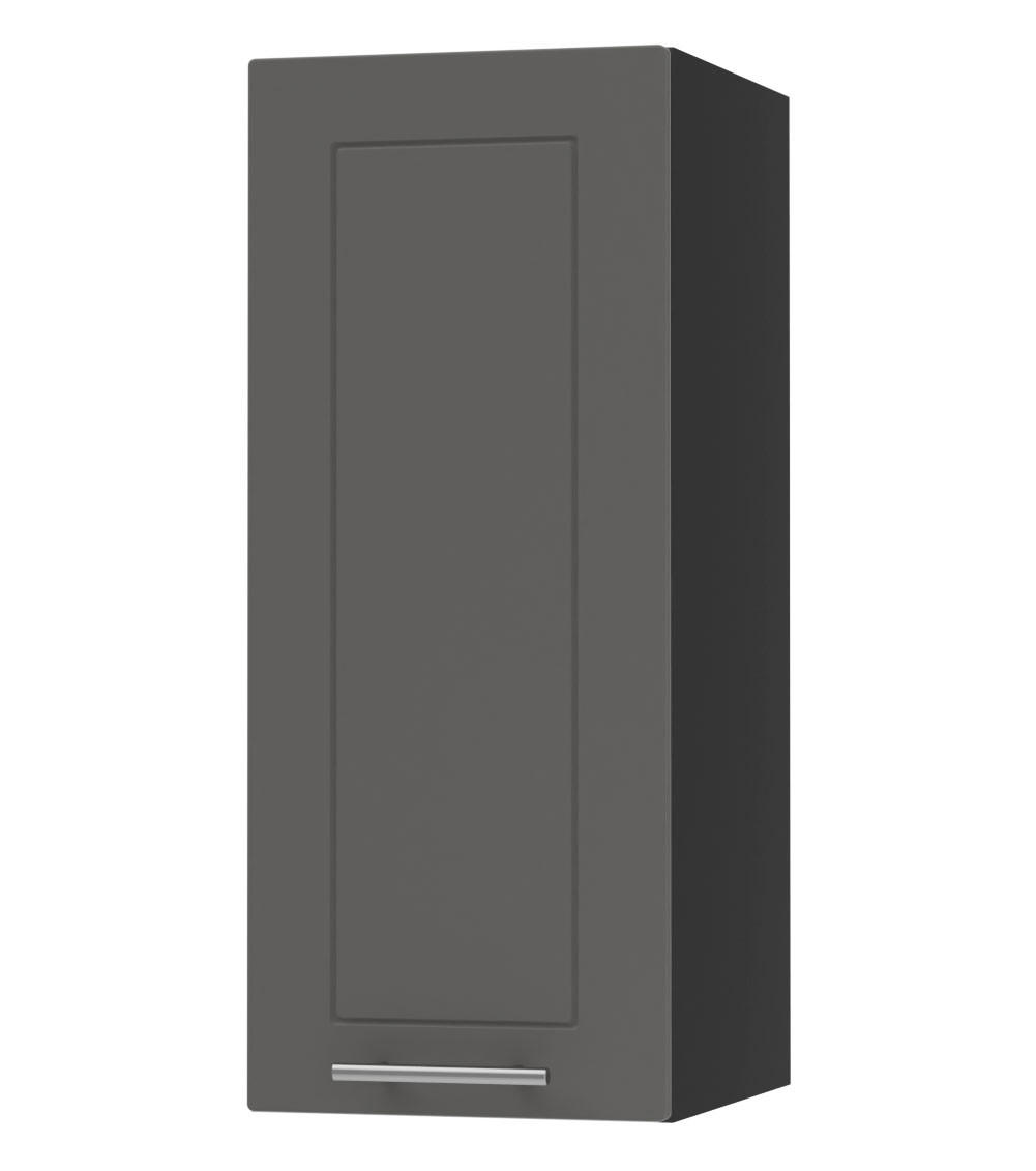 Feldmann-Wohnen Küchenhängeschrank Graphit, Schwarz 20x72x32.5 cm