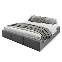POLSTERBETT für Schlafzimmer Bett mit Stauraum Graphit 180x200cm - Graphitfarben, Holzwerkstoff/Textil (180/200cm) - Muralo