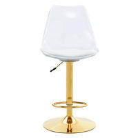 BARHOCKER 2er-Set höhenverstellbar drehbar Gold Transparent - Goldfarben, Metall (53.3/120/45.7cm) - Meubliv