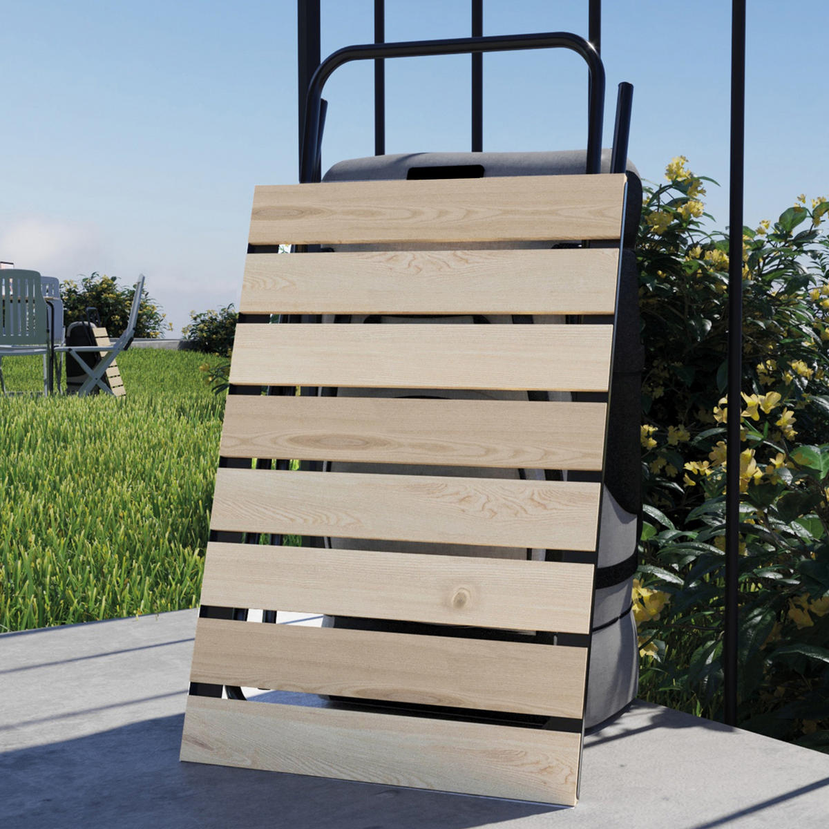 KLAPPTISCH Cavallino - Naturfarben, Holz/Metall (40/60/57cm) - [en.casa]