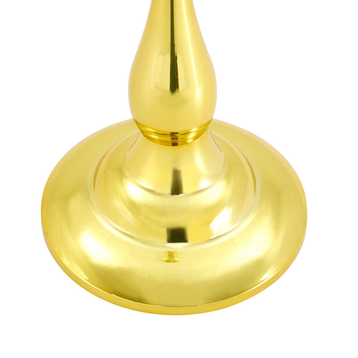 BEISTELLTISCH DE-37360 rund mit Glasplatte und geschwungenem Sockel Gold - Goldfarben, Metall (50/50/51.5cm) - ComfortXL
