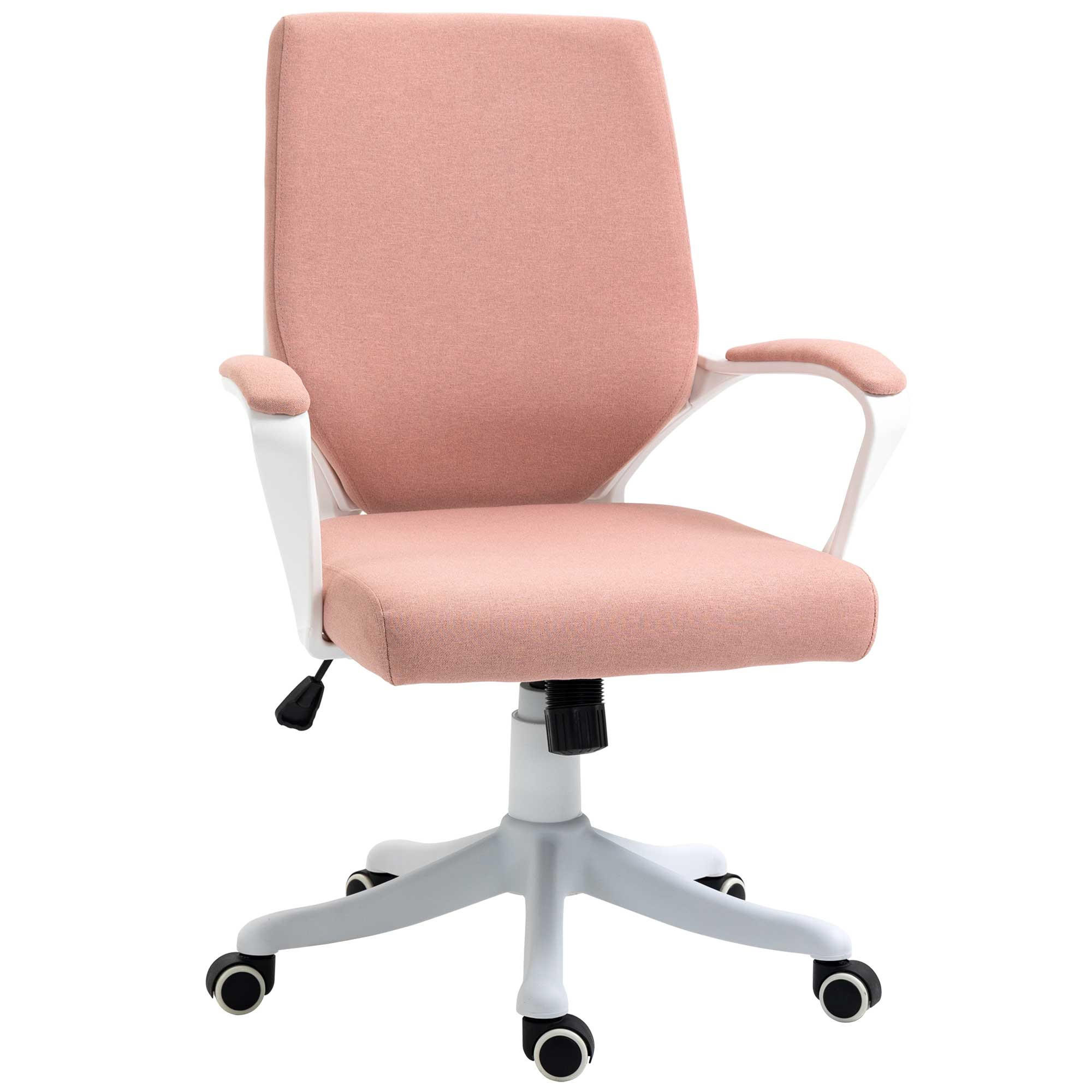 BÜROSTUHL, Polyester, Nylon, Rosa+Weiß - Hellrosa, Kunststoff (69/100/62cm) - Vinsetto