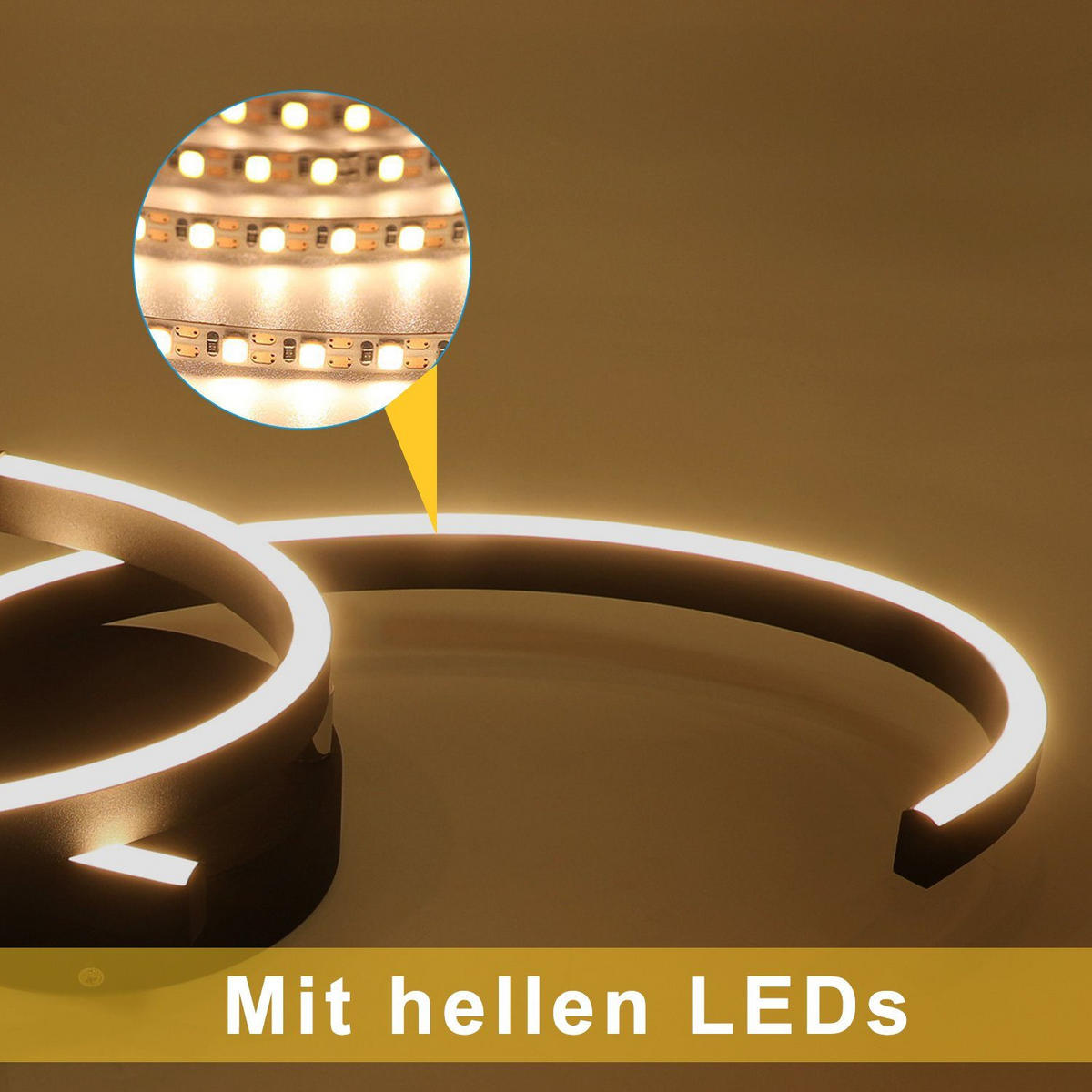 LED-DECKENLEUCHTE Oliver 60/16/9 cm - Schwarz, Metall (60/16/9cm) - Nettlife