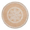 TISCHSET Mandala Ø 38 cm - Braun/Weiß, Naturmaterialien (38cm)