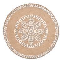 TISCHSET Mandala Ø 38 cm - Braun/Weiß, Naturmaterialien (38cm)