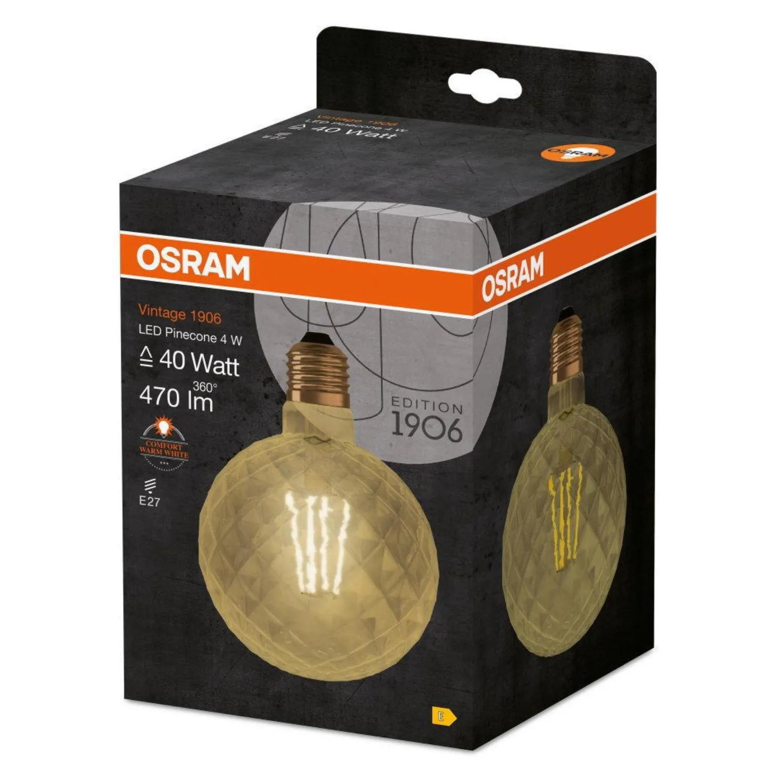 LEUCHTMITTEL E27 Globe - G125 Set Gold - Goldfarben, Glas (12.5/16.8cm) - Osram