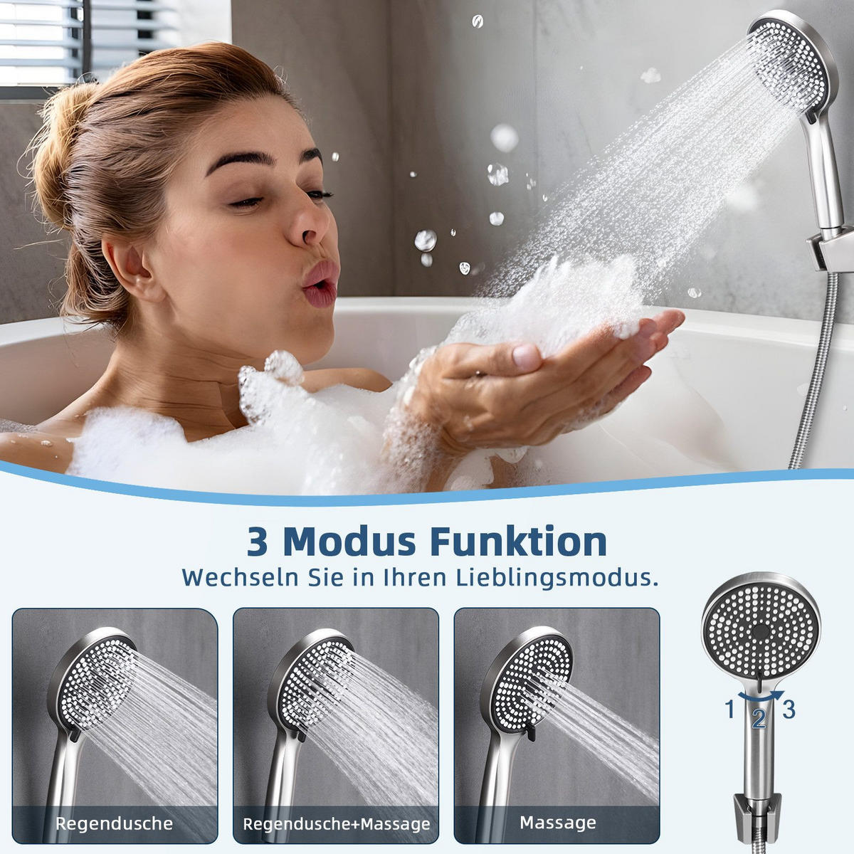 HANDBRAUSE BRAUNSCHWEIG Ⅲ 22/2/13 cm - Silberfarben, Metall (15/13/22cm) - Nettlife