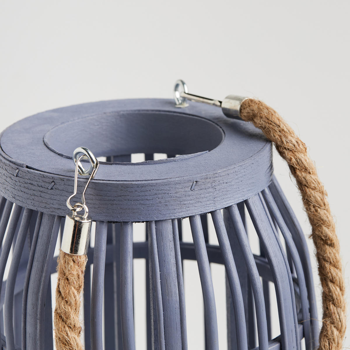 LATERNE Mindoradosea - Blau, Holz (18/35.5/18cm) - home&you