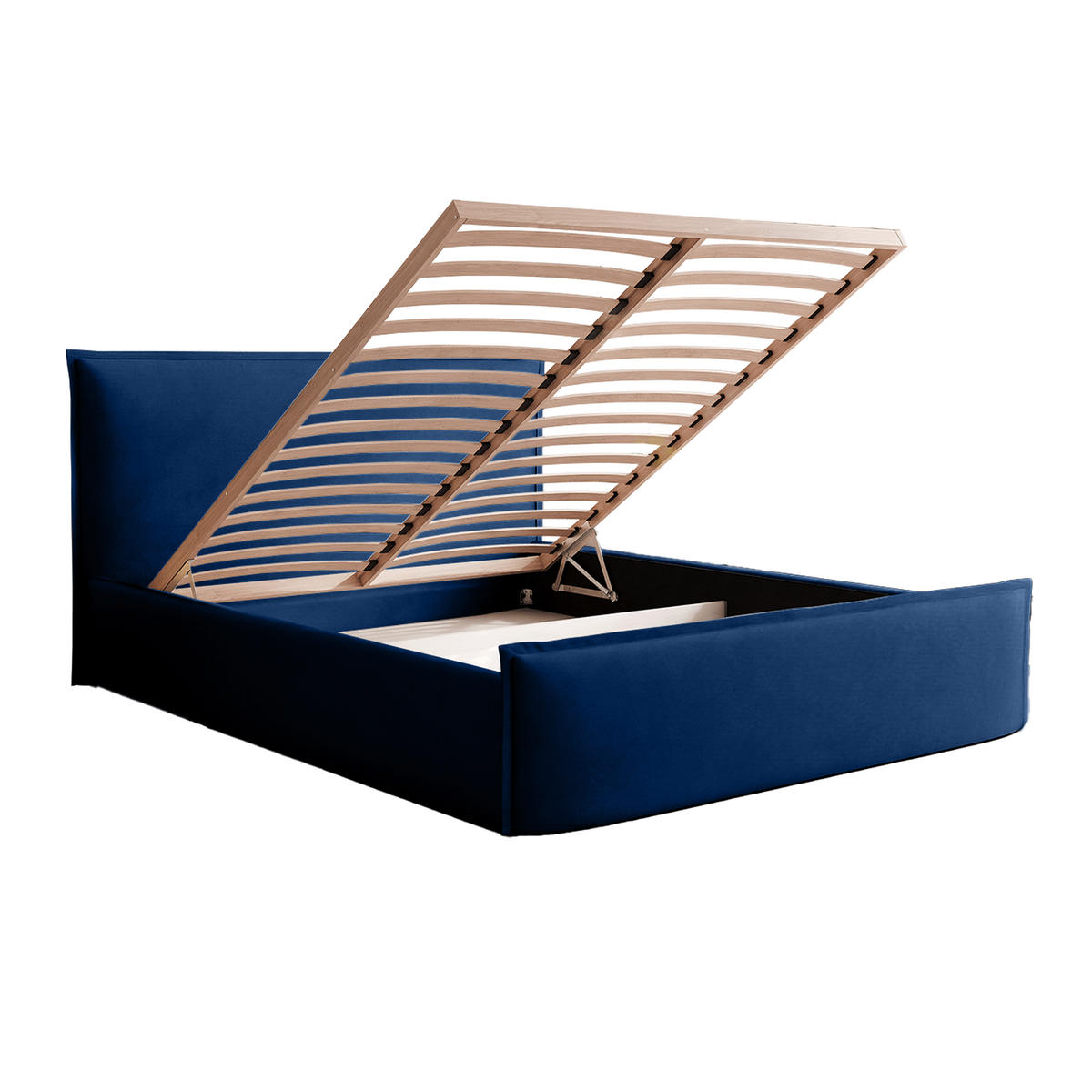 POLSTERBETT ALLBION 120x200 cm, Blau - Blau, Textil (200/120cm) - Fedve