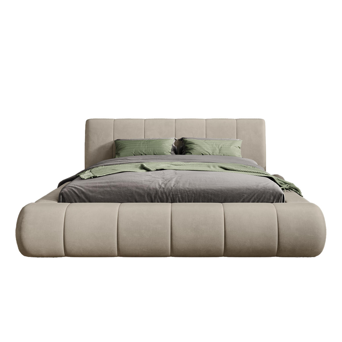 POLSTERBETT AVILLA 180x200 cm, Beige - Beige, Textil (200/180cm) - Fedve