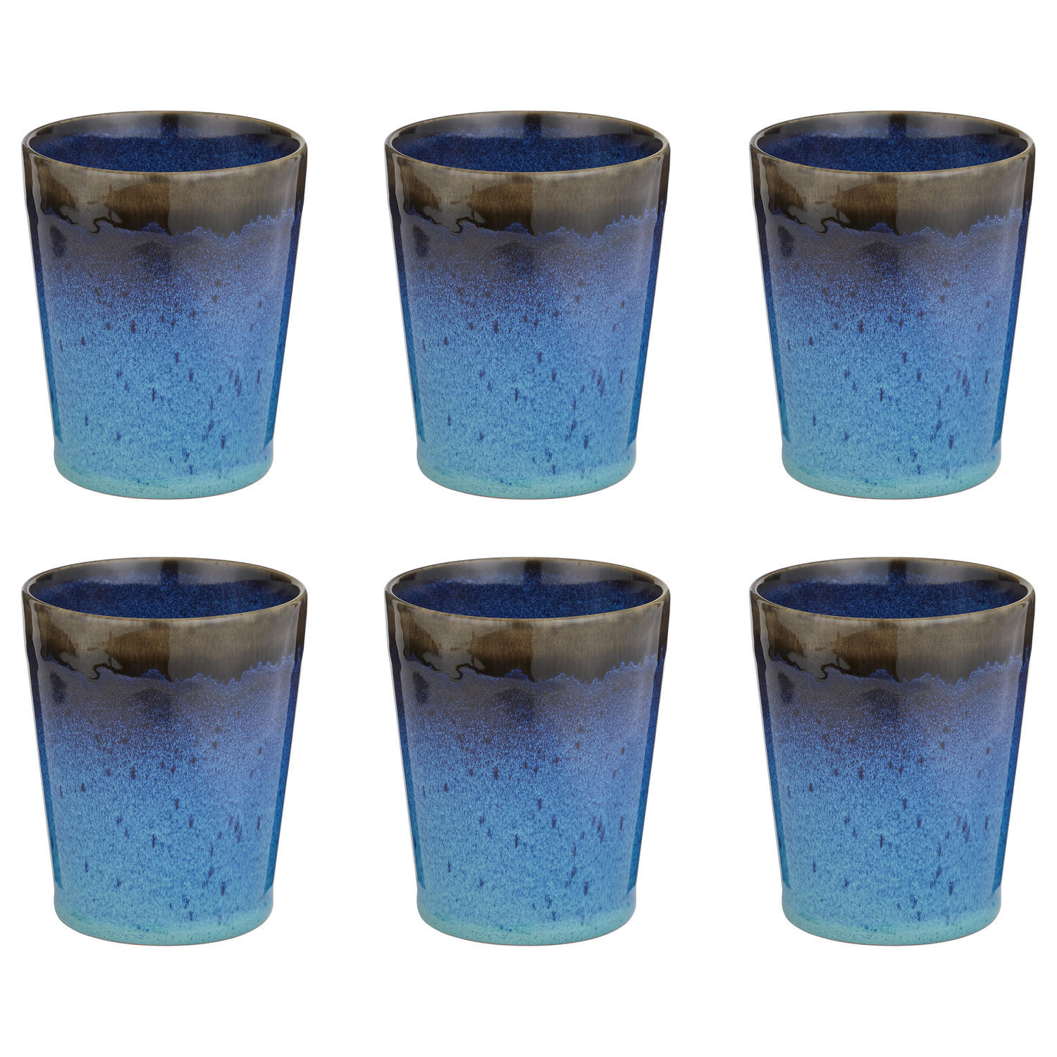 LATTE MACCHIATO GLAS (6er-Set) Artisan 320 ml - Blau, Keramik (0.32L) - Butlers