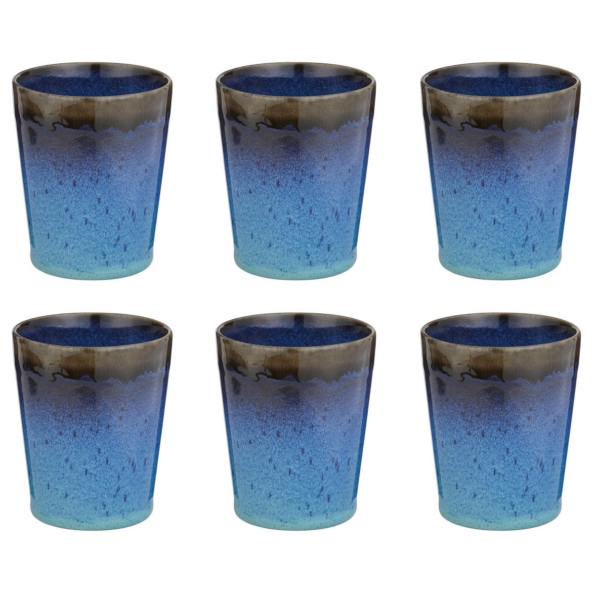 LATTE MACCHIATO GLAS (6er-Set) Artisan 320 ml - Blau, Keramik (0.32L) - Butlers
