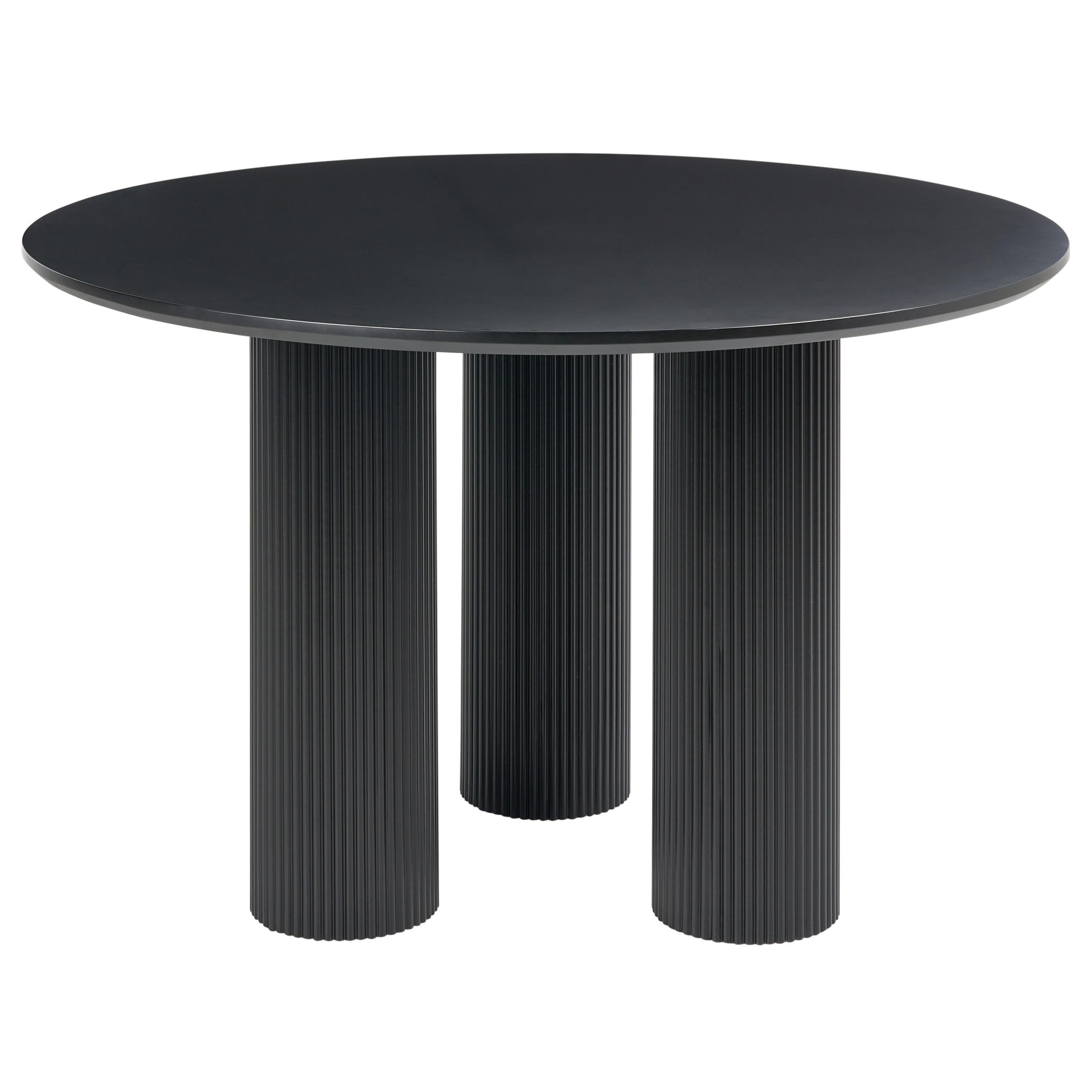 ESSTISCH Schwarz 120/120 cm Tulemalu - Schwarz, Holzwerkstoff (120/120/75cm) - Beliani