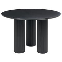 JÍDELNÍ STŮL Černý 120/120 cm Tulemalu - černá, kompozitní dřevo (120/120/75cm) - Beliani