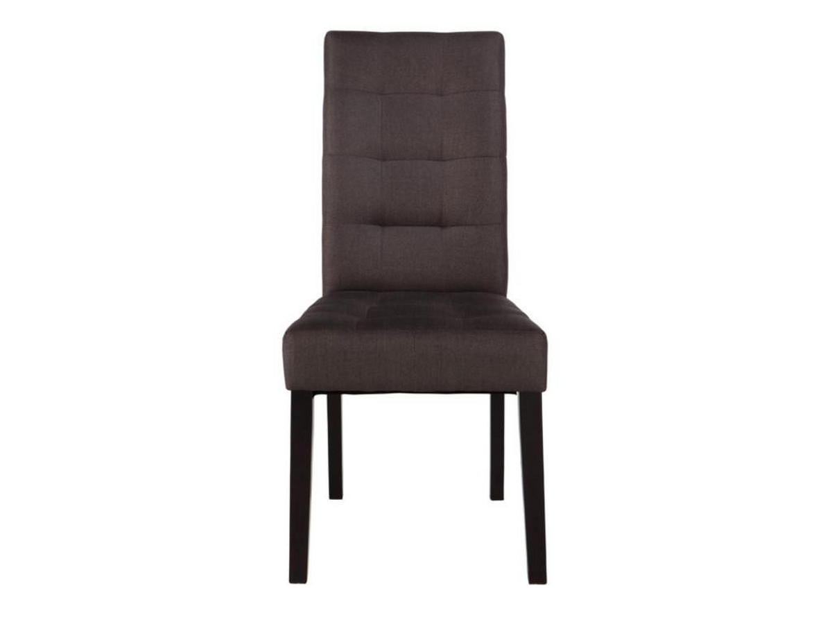 STUHL 2er-Set - Stoff & Holz - Braun - VILLOSA - Braun, Textil (61/100/48cm) - Vente-Unique