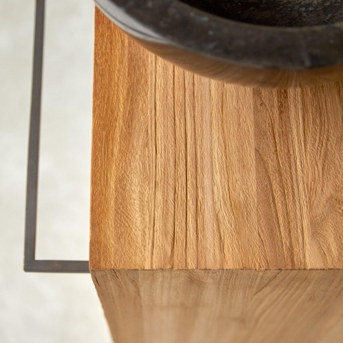 WASCHTISCHUNTERSCHRANK Stelle Natur aus Teak - Naturfarben, Holz (30/78/40cm) - Tikamoon
