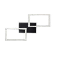 LED-DECKENLEUCHTE Barbara 55/35/4 cm - Schwarz, Metall (55/35/4cm) - Nettlife