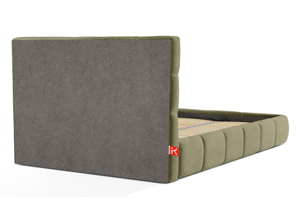 POLSTERBETT ALTOS Bouclé, grün - Grün, Holz/Holzwerkstoff (180/200cm) - KONSIMO®