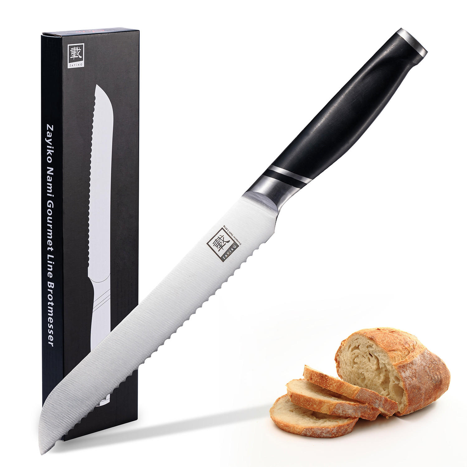 Zayiko Brotmesser Schwarz 34 cm