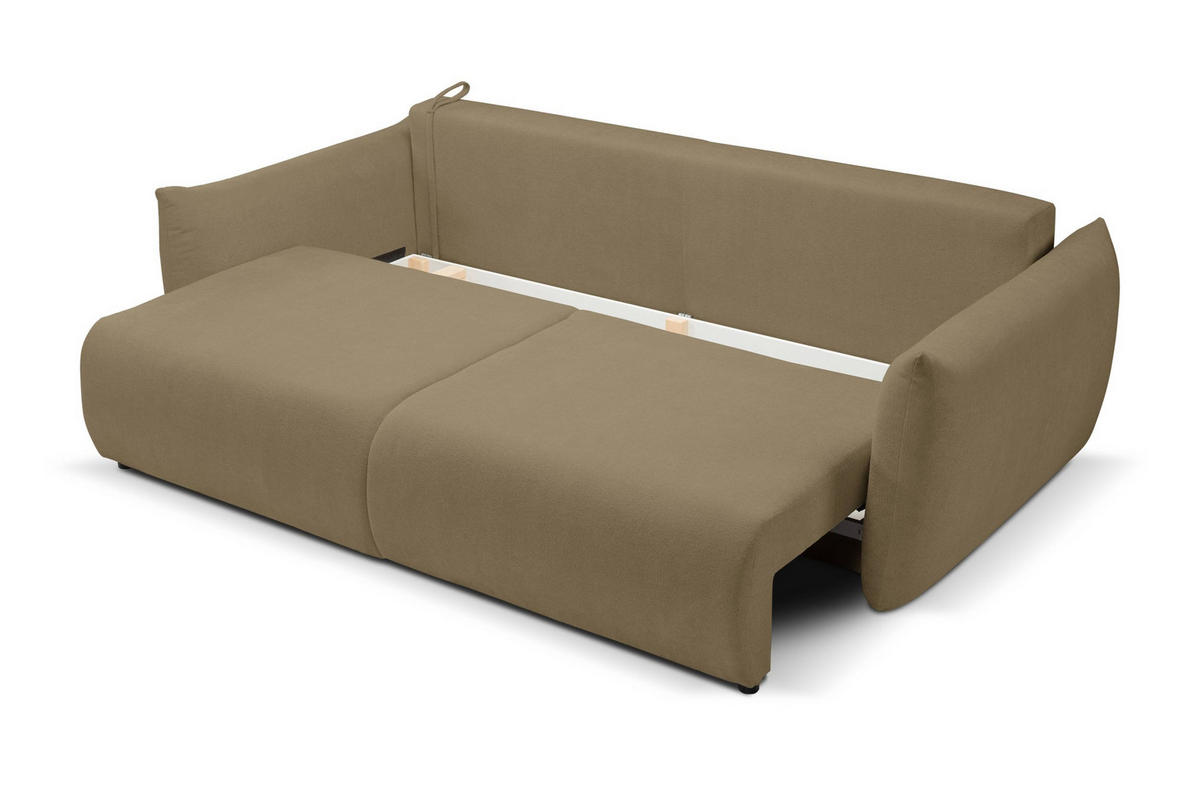 SOFA Hallora - Cappuccino (Melody 12) - Cappuccino, Holzwerkstoff (240/88/108cm) - Möblo