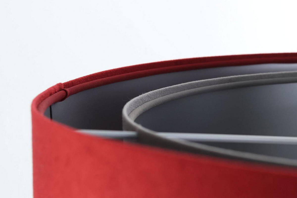 HÄNGELEUCHTE Grau 50/23 cm - Rot, Kunststoff (50/1.3/23cm) - ONZENO
