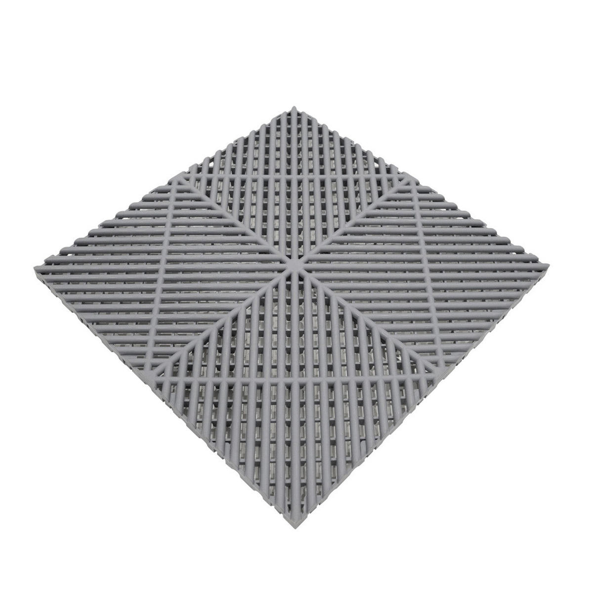 GARAGENBODENFLIESEN Belüftete x 225 mit Kanten – Grau - Grau, Kunststoff (40/1.8/40cm)