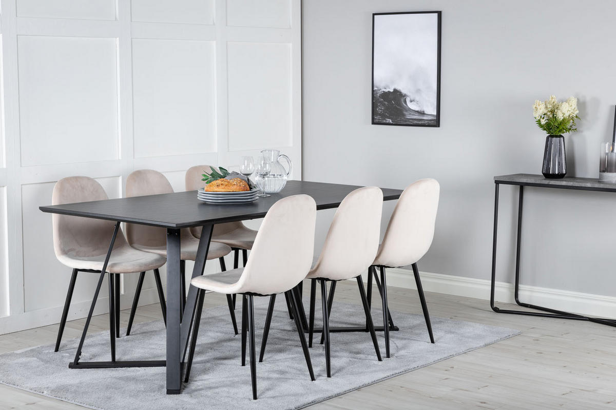 TISCHGRUPPE Beige - Beige, Holzwerkstoff (90/75/180cm) - ebuy24